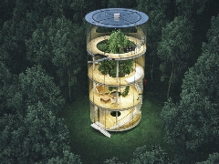 В Казахстане построили стеклянный дом вокруг дерева